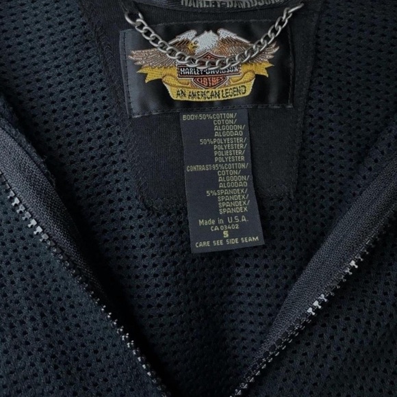 Harley Davidson Vintage Thin Mesh Riding Zip Up - Picture 3 of 4